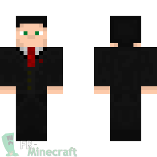 Aperçu de la skin Minecraft homme en costume cravate 