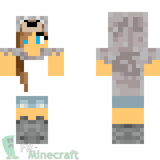 Aperçu de la skin Minecraft La fille du loup