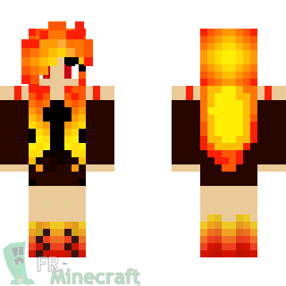 Aperçu de la skin Minecraft Fille de lave