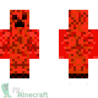 Aperçu de la skin Minecraft Creeper rouge