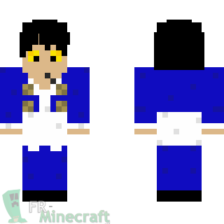 Aperçu de la skin Minecraft Homme veste bleu