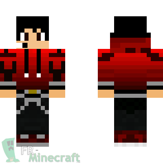 Aperçu de la skin Minecraft Adolescent rouge