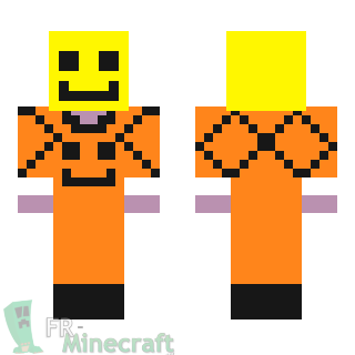 Aperçu de la skin Minecraft Smiley en orange