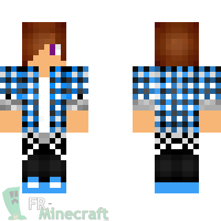 Aperçu de la skin Minecraft Nixx bleu