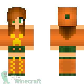 Aperçu de la skin Minecraft Fille en tenue d'halloween