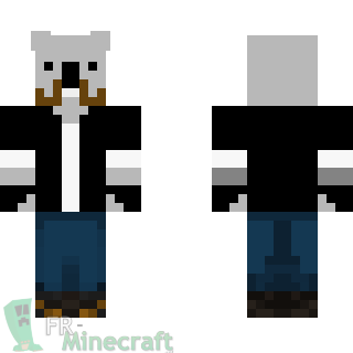 Aperçu de la skin Minecraft Koala avec une moustache