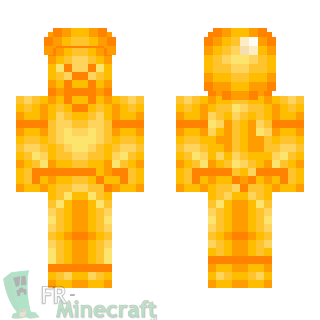 Aperçu de la skin Minecraft Steve en or