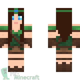 Aperçu de la skin Minecraft Fille aventurière en vert