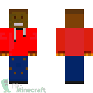 Aperçu de la skin Minecraft garçon en sweat et jean dechiré