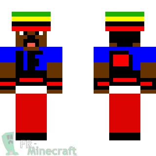 Aperçu de la skin Minecraft Rasta