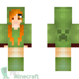 Aperçu de la skin Minecraft Fille Creeper