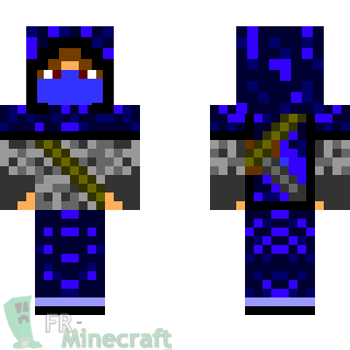 Aperçu de la skin Minecraft Ninja bleu