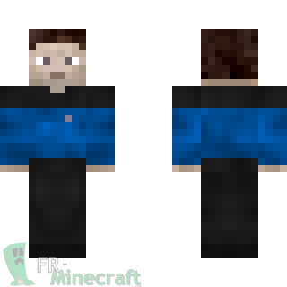 Aperçu de la skin Minecraft Uniforme bleu - Star trek