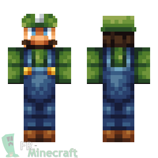 Aperçu de la skin Minecraft Luigi - Super Mario