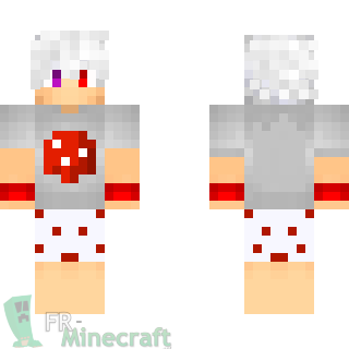 Aperçu de la skin Minecraft Garçon T-shirt motif champignon