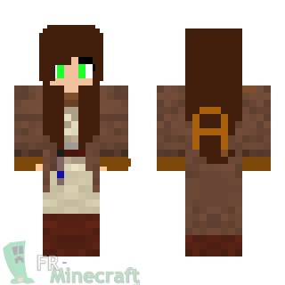 Aperçu de la skin Minecraft Fille Jedi avec gants - Star Wars