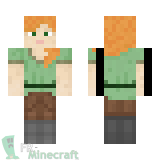 Aperçu de la skin Minecraft Alex (officiel)