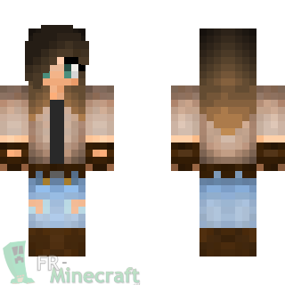 Aperçu de la skin Minecraft Fille aventurière marron