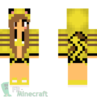 Aperçu de la skin Minecraft Fille Pikachu