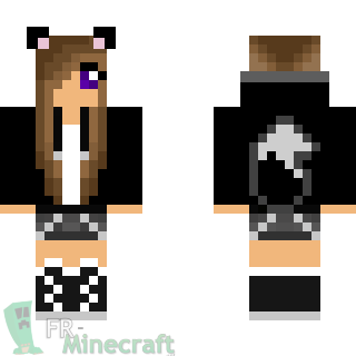 Aperçu de la skin Minecraft Fille Loup