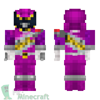 Aperçu de la skin Minecraft Dino charge violet - Power rangers