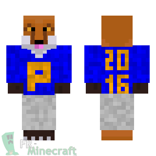 Aperçu de la skin Minecraft Renard habillé motif P