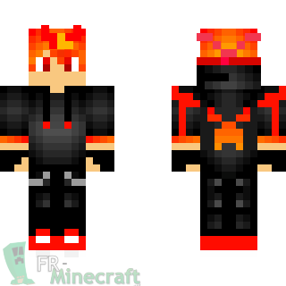 Aperçu de la skin Minecraft Garçon du feu