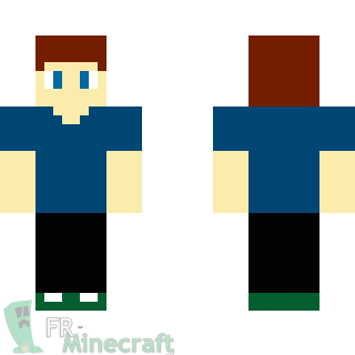 Aperçu de la skin Minecraft Garçon bleu