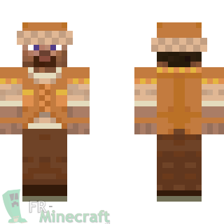 Aperçu de la skin Minecraft Steve en bonnet