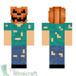 Aperçu de la skin Minecraft Homme citrouille