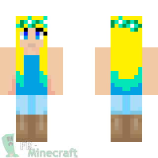 Aperçu de la skin Minecraft Fille blonde