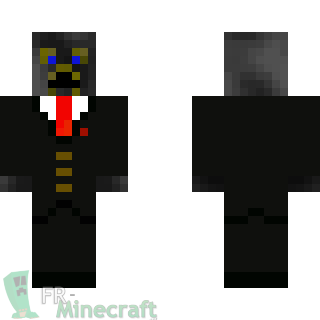 Aperçu de la skin Minecraft Creeper bleu en costume