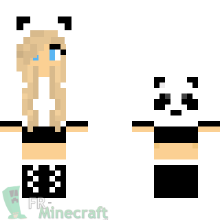 Aperçu de la skin Minecraft Fille Panda