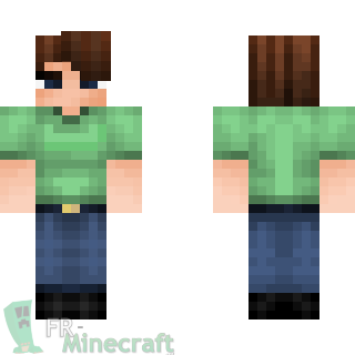 Aperçu de la skin Minecraft Homme en T-Shirt vert
