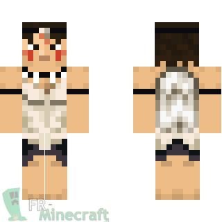 Aperçu de la skin Minecraft Princesse Mononoké