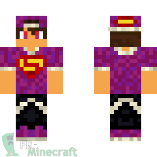 Aperçu de la skin Minecraft Garçon fan de superman