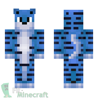 Aperçu de la skin Minecraft Chat bleu