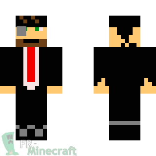 Aperçu de la skin Minecraft Snake en costard