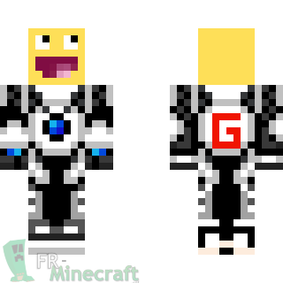 Aperçu de la skin Minecraft Smiley de l'espace