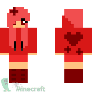 Aperçu de la skin Minecraft Fille pour la St-Valentin