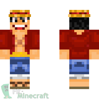 Aperçu de la skin Minecraft Capitaine Monkey D Luffy 2 ans plus tard