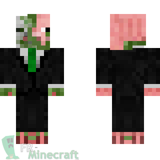 Aperçu de la skin Minecraft Cochon Zombie en Costard