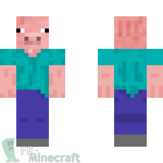 Aperçu de la skin Minecraft Cochon habillé