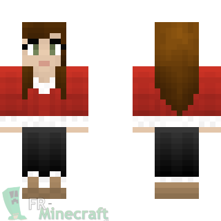 Aperçu de la skin Minecraft Fille en tenu de noël