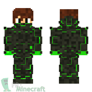 Aperçu de la skin Minecraft Nano Armure Verte