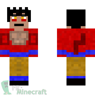 Aperçu de la skin Minecraft Super Saiyan 4 Sangoku - Dragon Ball Z