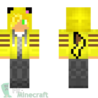 Aperçu de la skin Minecraft Garçon déguisé en Pikachu