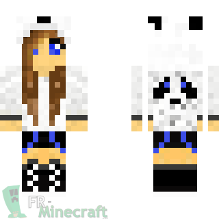 Aperçu de la skin Minecraft Fille panda