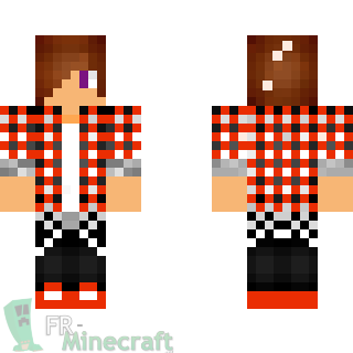 Aperçu de la skin Minecraft Nixx rouge