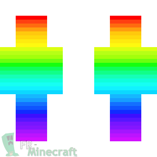 Aperçu de la skin Minecraft Arc en ciel